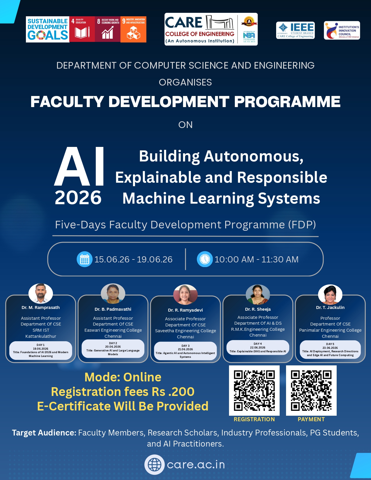 FDP AI 2026 Building Autonomous Explainable And Responsible Machine Learning Systems 2026 Faculty Development Program Poster 